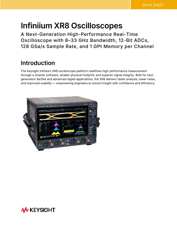 Infiniium XR8 Oscilloscopes | Keysight
